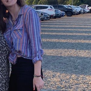 Light weight stripped button up